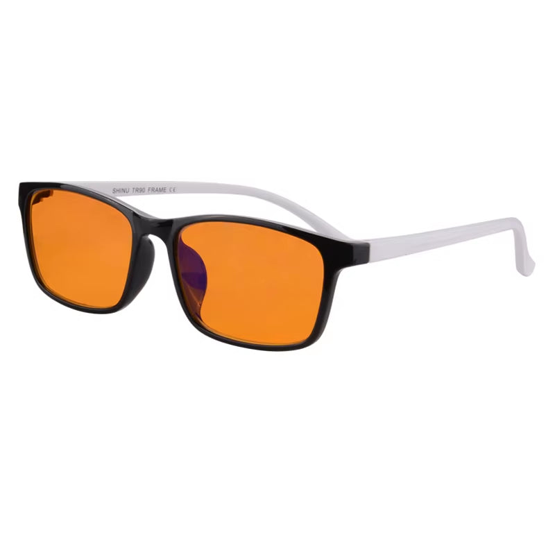 SHINU anti Blue Light Lense Computer Glasses for Men TR90 Orange Blue Light Blocking Glasses 2024 Blue Light Protection Glasses